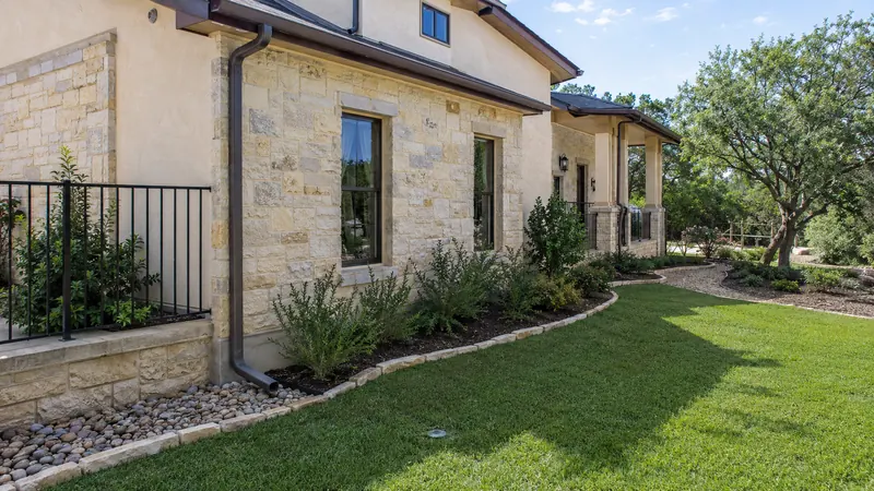 French drain and site drainage solution in Spring Branch, TX by CJK Landscaping – project photo 2