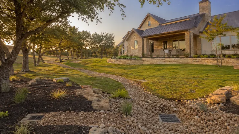 French drain and site drainage solution in Spring Branch, TX by CJK Landscaping – project photo 6