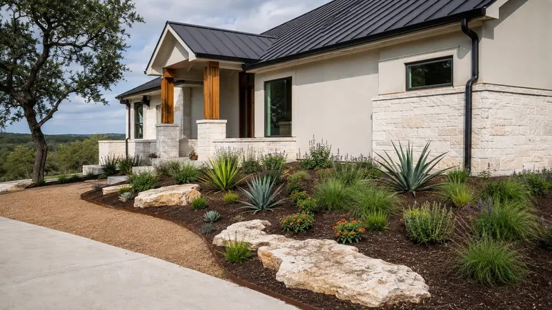 Native Texas planting bed in Spring Branch, TX by CJK Landscaping – project photo 5