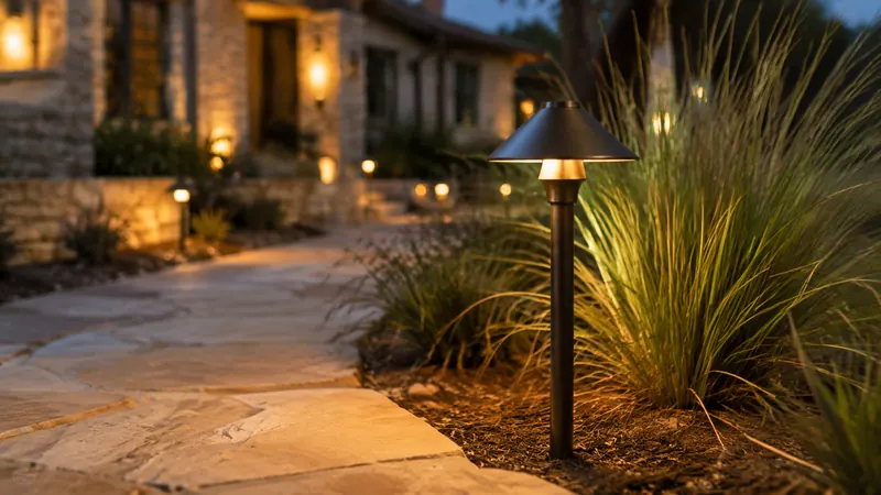 Low-voltage landscape lighting in Spring Branch, TX by CJK Landscaping – project photo 3