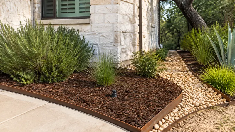 Fresh mulch installation in Spring Branch, TX by CJK Landscaping – project photo 6