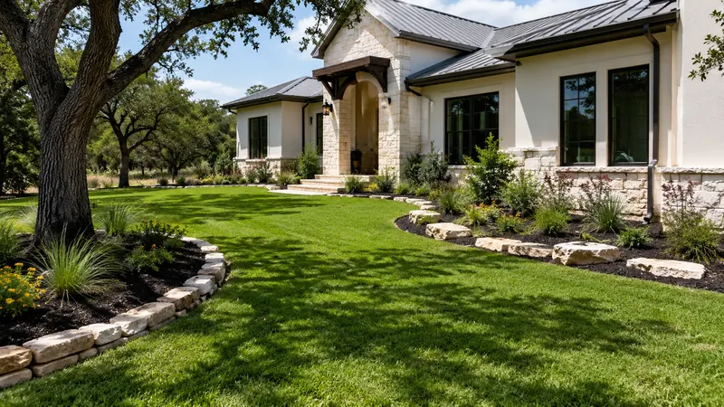 Fresh sod installation in Spring Branch, TX by CJK Landscaping