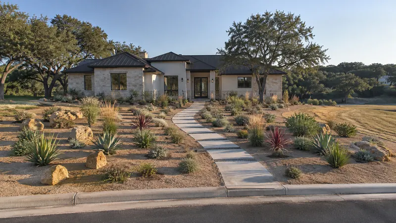 Drought-tolerant xeriscaping in Spring Branch, TX by CJK Landscaping – project photo 1