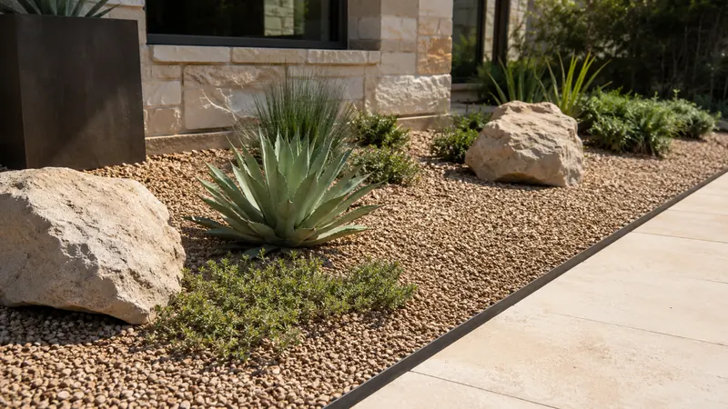 Drought-tolerant xeriscaping in Spring Branch, TX by CJK Landscaping – project photo 3