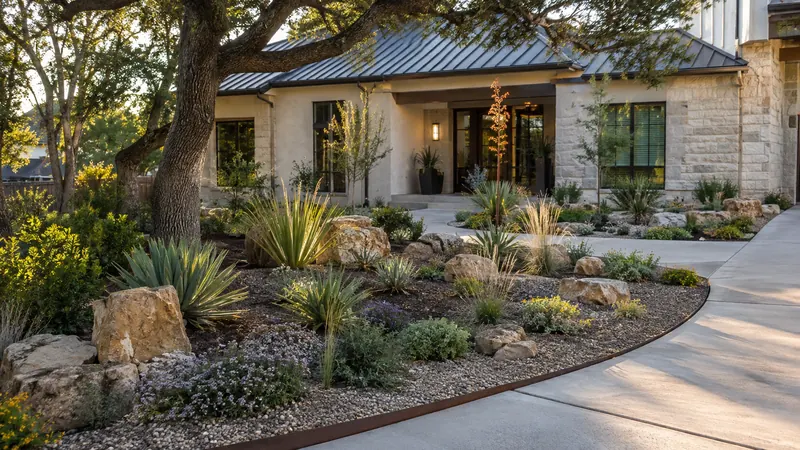 Drought-tolerant xeriscaping in Spring Branch, TX by CJK Landscaping – project photo 6